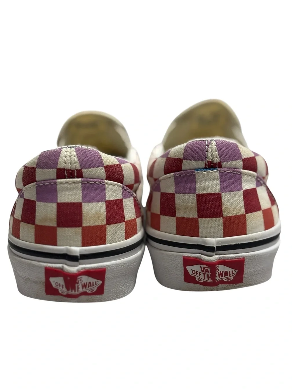 Vans Rainbow Unisex Checker Slip-On Sneakers Men Size 6.5 Women Size 8